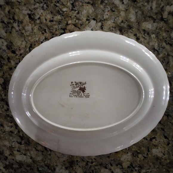 Bountiful brown by Myott Staffordshire England. Transferware Oval platter. 16.5 - Picture 8 of 13
